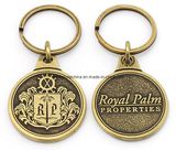 Custom Embossed Logo Antique Bronze Metal Key Chain (CK16)