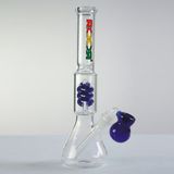 Glass Pipe Glass Smoking Pipe with 1 Helix Perc 12 Inches High (GB-106)