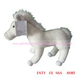 32cm Standing White Simulaiton Plush Horse Toys