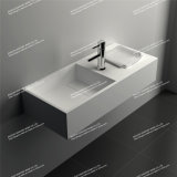 Healthy Material Solid Surface Simple Hospital Wall Hung Hand Wash Basin/Sink (JZ1008)