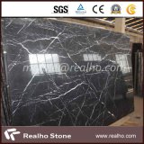 Precut Chinese Natural Black Marquina Marble for Bathroom