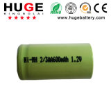 2/3AA 1.2V 600mAh NiMH Rechargeable Battery (NI-MH battery)