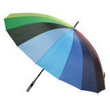 Outside Rainbow Printing Straight Umbrella (JS-021)