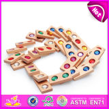 2014 New Kids Wooden Domino Toy, Cheap Educational Children Wooden Domino Toy, High Quality Baby Wooden Domino Game Toy W15A006