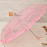 21inch Waterproof Poe Lace Fold Umbrella (YS-T1005A)