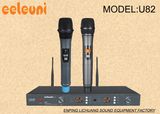 Classics and Concise Professional UHF Pll Dual Channels Wireless Microphone