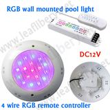 RF3600 LED Plastic RGB Remote Control Surface Mount Underwater Light