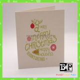 Beautiful Custom Merry Christmas Linen Greeting Card CH631002