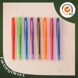 Stylish Transparent Colorful Plastic Erasable Ball Pen
