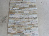 Hot Chinese Wooden Yellow Slate Culture Stone, Wall Cladding
