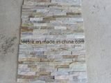 Hot Chinese Wooden Yellow Slate Culture Stone, Wall Cladding