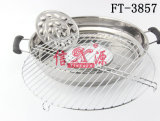 Stainless Steel Hot Pot with Steamer Rack (FT-3857)