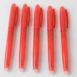 Without Printing Red Transparent Pen Barrel Erasable Ball Pen