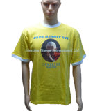 Advertising Election T-Shirt for Wholesale in Yellow
