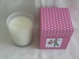 Frosted Glass Jar Natural Scented Soy Wax Candle