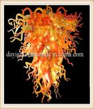 Orange Blown Glass Craft Chandlier Lighting for Hotel Decoration