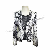 Fashion Printed Women's Top Outer Wear/Leisure Ol Ladies Suit/Ladies Coat