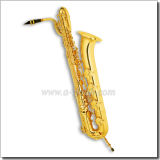 Eb Key Low a# Gold Lacquer Bass Saxophone (SP3051G)