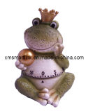 Polyresin Sculpture Frog Statue Mechanical Kitchen Timer