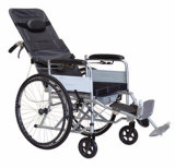 Cheapest Steel Manual Wheelchair with Big Back for Elder