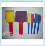 Plain Plastic Handle Foam Brush Set
