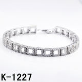 Fashion Silver Micro Pave CZ Jewellery Bracelets (K-1227)