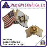 Custom Masonic Flag Lapel Pin Badge for USA