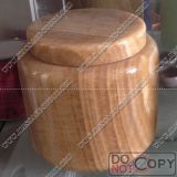 Wooden Grain Stone Cremation Urn for Funeral Products