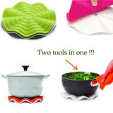 Silicone Trivet with White Nylon Base, Pot Grip