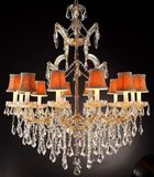 European Decorative Fabric Shade Antique Crystal Chandelier SD164