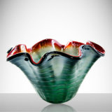 Green Delicate Murano Glass Bowl for Decoration