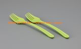 2-Piece Set Plastic Fork Tableware-Green (Model. 1019)