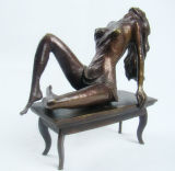 Nude Woman and Naked Lady Bronze Sculpture