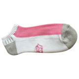 Ladies' Cotton Cushion Color Mesh Sports Socks
