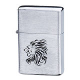 Chrome Brushed Printed Smoking Oil Lighters Wenzhou Xf9014A