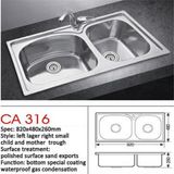 Stainless Steel Double Bowl Apron Kitchen Sink with Double Drainer