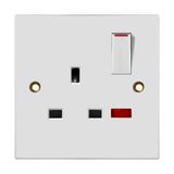 Ee-G921-01d 13A 1 Gang Switched Socket, Single Pole+Neom