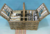 Graceful Eco-Friendly Portable Lined Wicker Picnic Basket