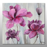 Purple Flowers Acrylic Painting for Decoration