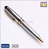 Short Stainless Steel Metal Wiredrawing Gold Ball Pen (EN193B)