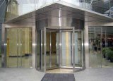 Automatic Revolving Door, 3-Wing, Lenze Motor, Disabled Switch, Reverse Against Obstruction, Aluminum Frame Powder Coating