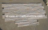 Non-Fading Pink, Green, Beige Colors Z Stone Veneer Feature Wall