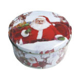 Round Tin Christmas Gift Box