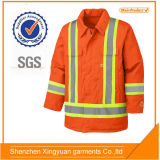 Orange Greaseproof Oilproof Fir Retardant Winter Jacket