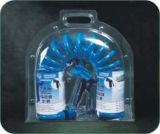 25ft Watering Garden EVA Coil Hose with Spray Gun and Plastic Connector