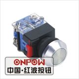 Onpow 22mm Momentary Metal Flat Type Switch (LAS0-K-11P) CCC, CE, VDE