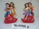 Polyresin Valentine's Couple Fairy Figurine