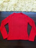 Lady Red Cable Knitted Pullover Sweater Fashion Garment (SW05-1453)