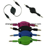 AV Cable for DVD Player/ PC/Cell Phone/Speakers Retractable Audio Cable USB Optical Cable (JHAV06)