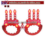 Red LED Light up Music Birthday Candles Party Sunglasses (PG1013)